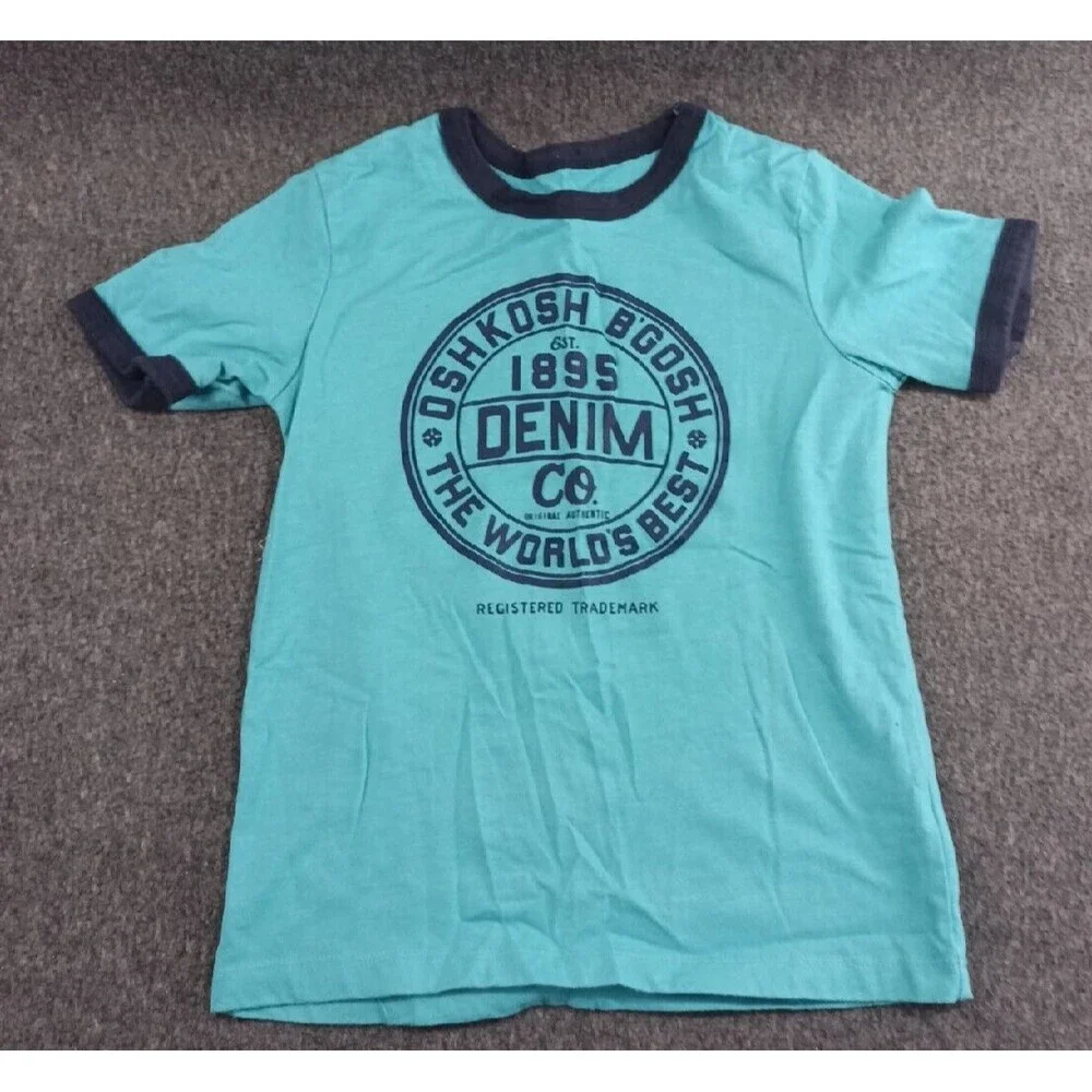 Oshkosh B'Gosh Denim Co Lot of 2 Boys Ringer T-Shirt Size 6